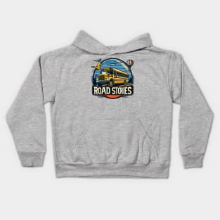 School Bus, Road Stories Kids Hoodie